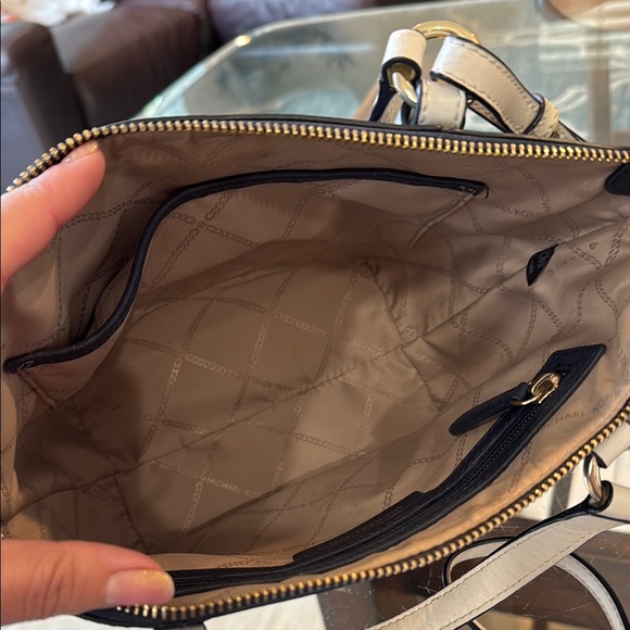 Michael Kors Satchel with Textured Leather and Gold Hardware - Picture 9 of 14